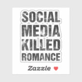 Social Media Killed Romance シール (シート)