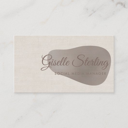 Social Media Manager Beige Linen Beauty  名刺 (正面)
