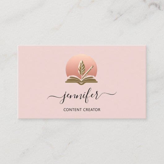 Social Media Manager Content CreatorロゴQRコード 名刺 (正面)