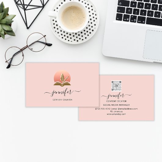 Social Media Manager Content CreatorロゴQRコード 名刺