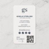 Social Media Manager Photo QR Code Professional 名刺 (裏面)