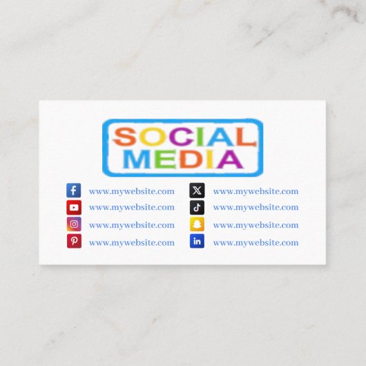Social Media Networking QR Code Business Cards 14 名刺 (裏面)