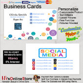 Social Media Networking QR Code Business Cards 14 名刺