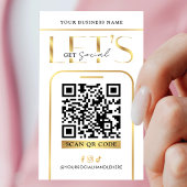 Social Media QR Code Glam Gold Logo QR Code 名刺