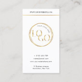 Social Media QR Code Glam Gold Logo QR Code 名刺 (裏面)