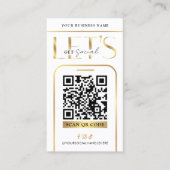 Social Media QR Code Glam Gold Logo QR Code 名刺 (正面)