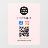 Social Media QR Code | Instagram & Facebook ウィンドウサイン (シート)