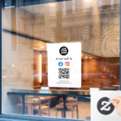 Social Media QR Code | Instagram & Facebook ウィンドウサイン (カフェ窓)