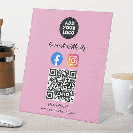 Social Media QR Code | Instagram Facebook Tabletop 台座サイン