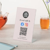 Social Media QR Code | Instagram Facebook Tabletop 台座サイン (インサイチュ)