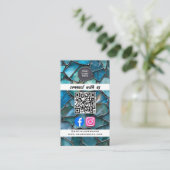 Social Media QR Code Modern Pro Minimalist Sleek B 名刺 (スタンド正面)