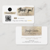 Social Media Small Business モダン金ゴールド 名刺 (正面/裏面)