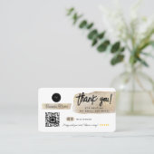 Social Media Small Business モダン金ゴールド 名刺 (スタンド正面)