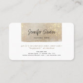 Social Media Small Business モダン金ゴールド 名刺 (裏面)