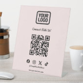 Social Media Tabletop Sign | Instagram Pink QR  台座サイン (インサイチュ)