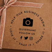 Social Medial Rubber Stamp | Follow Us Business ラバースタンプ