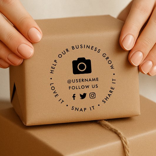 Social Medial Rubber Stamp | Follow Us Business ラバースタンプ