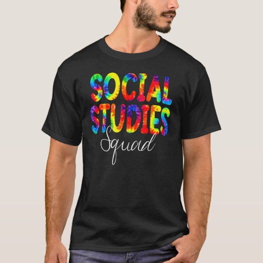 Social Studies Squad Tie Dye Back To School Apprec Tシャツ (正面)