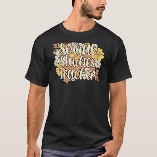 Social Studies Teacher Flowers Social Studies Teac Tシャツ (正面)