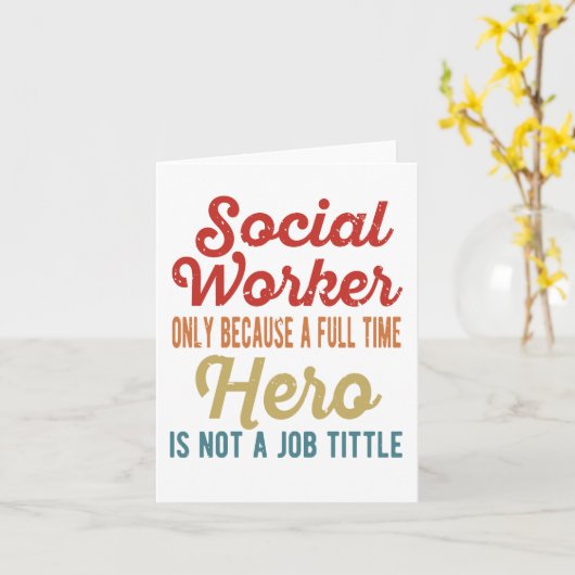 Social Work Month - Social Worker Hero カード (黄色い花)