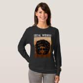 Social Worker Black History Queen Melanin Afro Afr Tシャツ (正面フル)