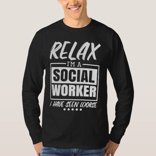 Social Worker for Community and School Social Work Tシャツ (正面)
