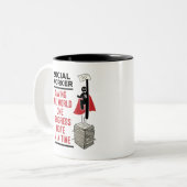 Social Worker Funny Progress Note Social Work ツートーンマグカップ (正面左)
