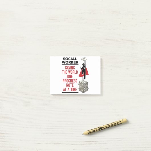 Social Worker Funny Progress Note Social Work ポストイット (デスク上)