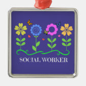 "Social Worker," Graphic Spring Flowers, メタルオーナメント (正面)