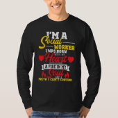 Social Worker Heart On My Sleeve   Caseworker Soci Tシャツ (正面)
