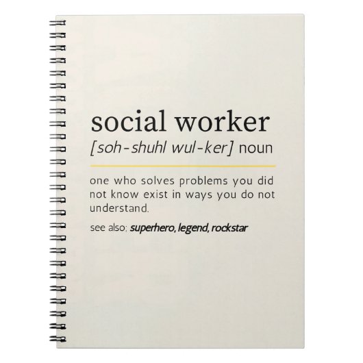  Social Worker noun ノートブック (正面)