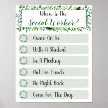 Social Worker Office Door Signの場所