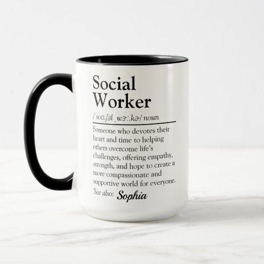 Social Worker Personalized Appreciation Gift マグカップ (左)