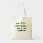 social worker school トートバッグ (正面)