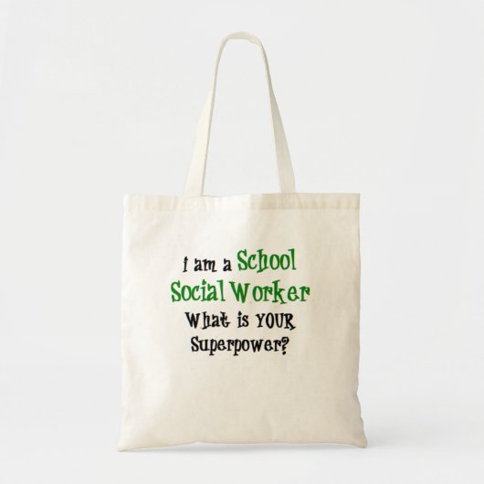 social worker school トートバッグ (正面)