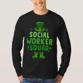 Social Worker Squad Happy St Patrick's Day Leprech Tシャツ (正面)