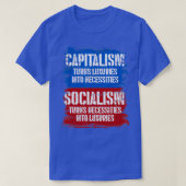 Socialism Turns Necessities Into Luuries Capitalis Tシャツ (デザイン正面)