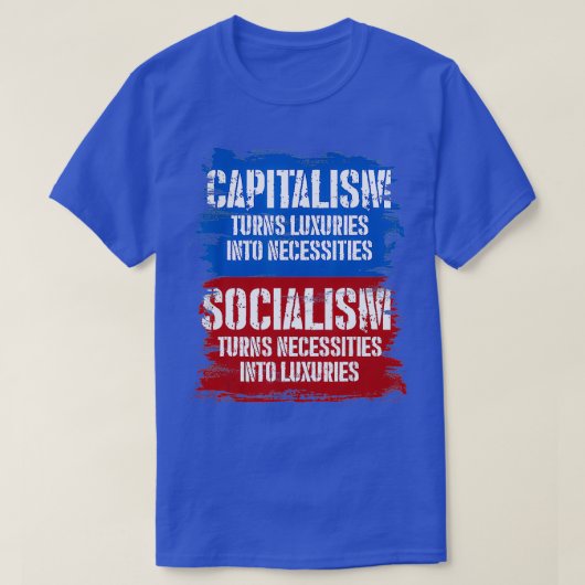 Socialism Turns Necessities Into Luuries Capitalis Tシャツ (デザイン正面)