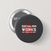 Socialism Works For Those Who Don'  缶バッジ (正面&裏面)