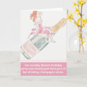 Socially Distant Self Isolating誕生日カード。 カード (黄色い花)