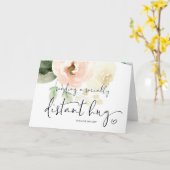 Socially Distant Sending a Hug Quarantine 恋しく思 You カード (黄色い花)