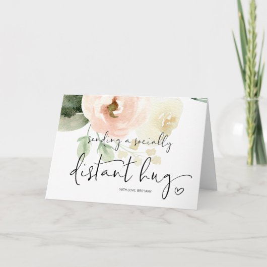Socially Distant Sending a Hug Quarantine 恋しく思 You カード (正面)