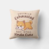 Socially Exhausted But Still Cute - Shiba Inu クッション (裏面)
