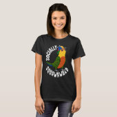 Socially Squighty Parrot I Jenday Conure Tシャツ (正面フル)