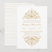 Société or Invitation fête de Noël 招待状 (正面/裏面)