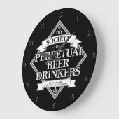 Society of Perpetual Beer Drinkers Large Clock ラージ壁時計 (傾斜)