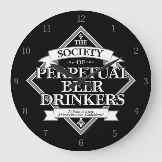 Society of Perpetual Beer Drinkers Large Clock ラージ壁時計 (正面)