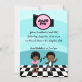 Sockホップパーティー マグネット招待状 (正面)