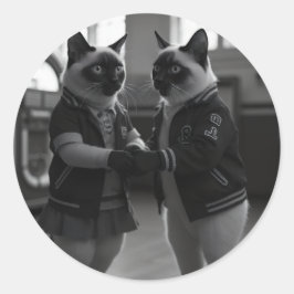 Sockホップ猫ちゃん ラウンドシール