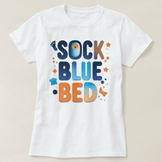 SOCK BLUE BEDステートメンはっきりしたトカラフルグラフィック Tシャツ
